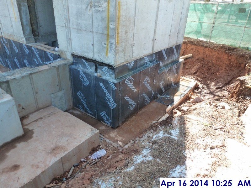 Waterproofing around foundation walls at Elev. 4-Stair -2 Facing South-East (800x600)